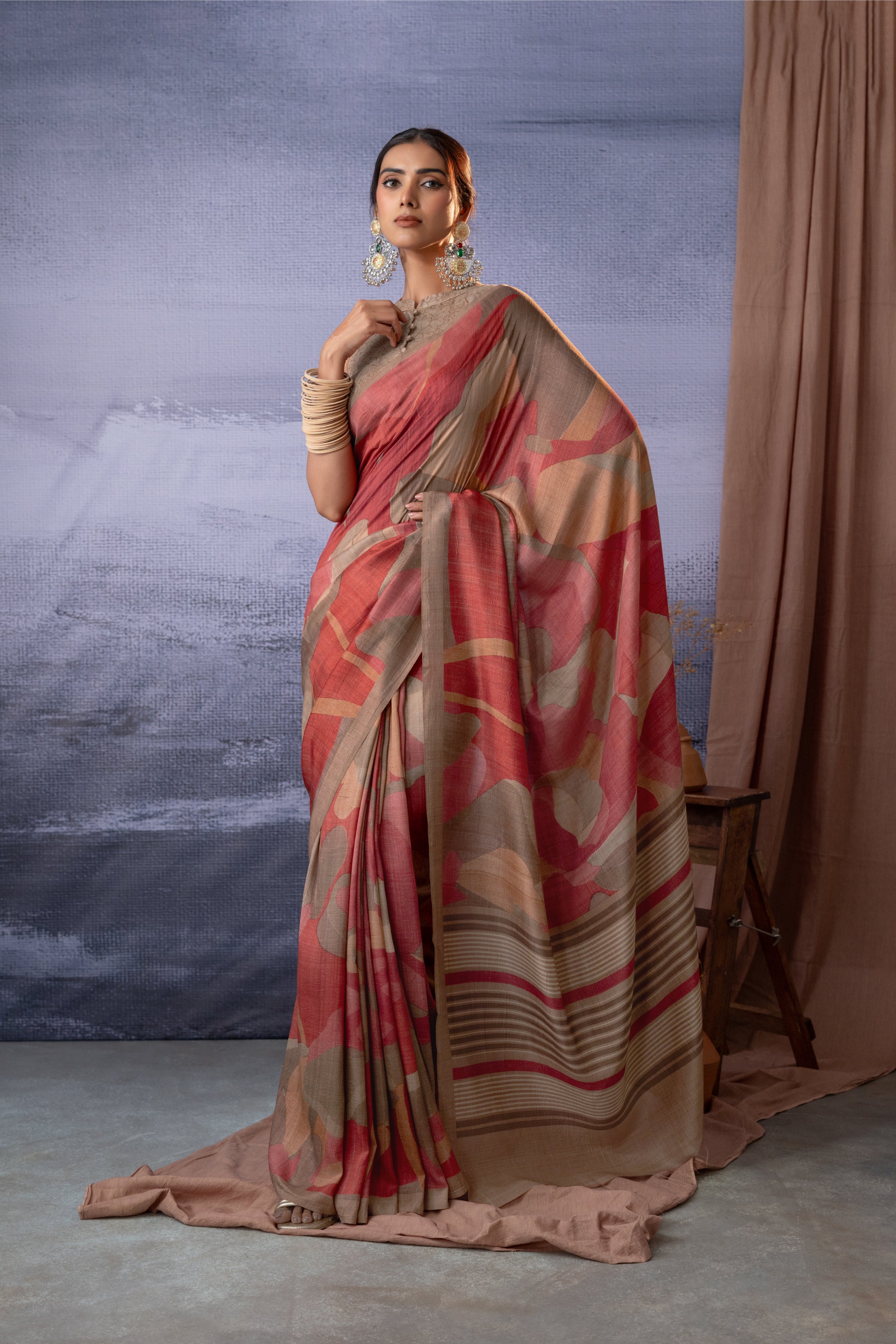 Heritage Geometric Designs Saree