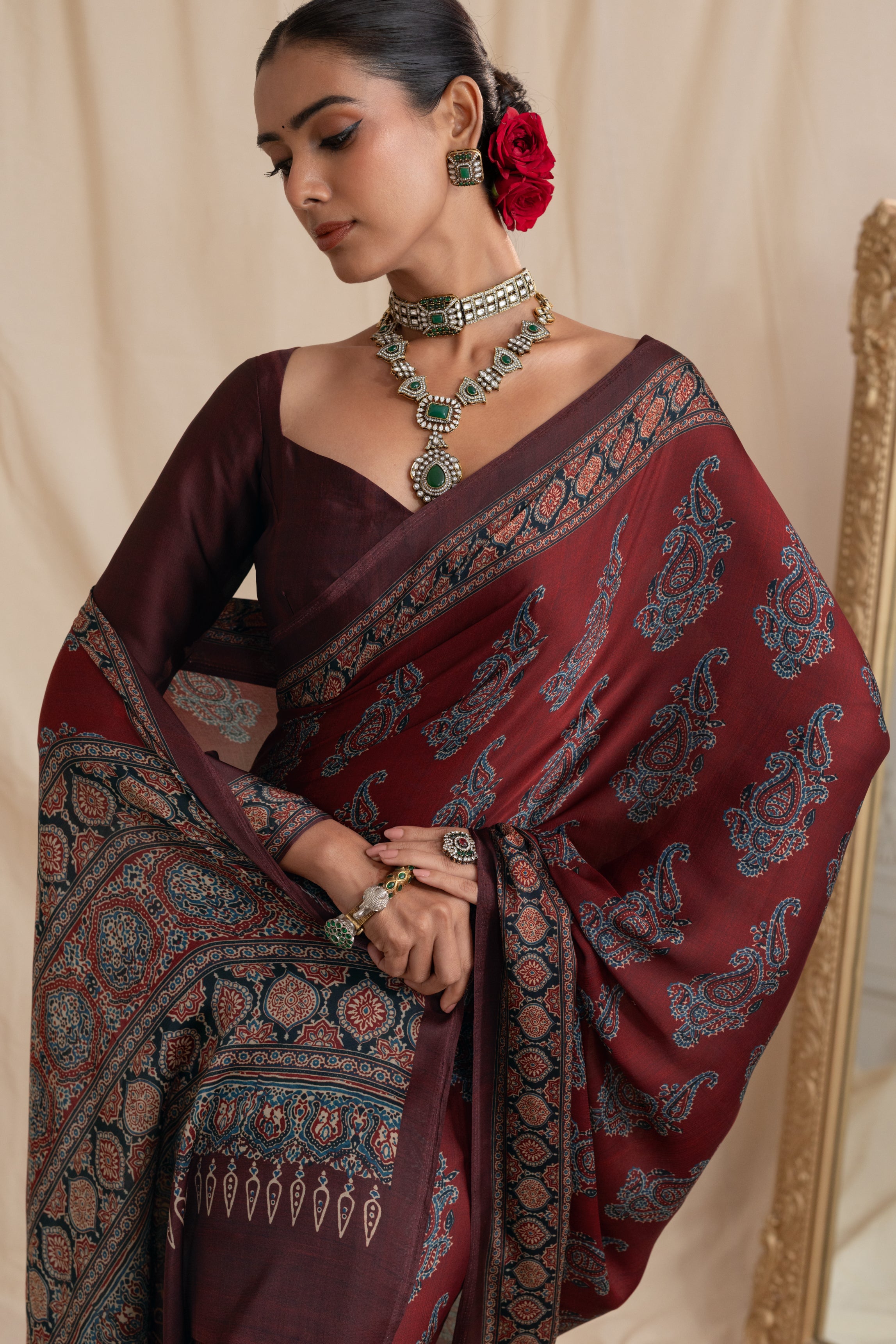 Moonlight Ajarak Saree