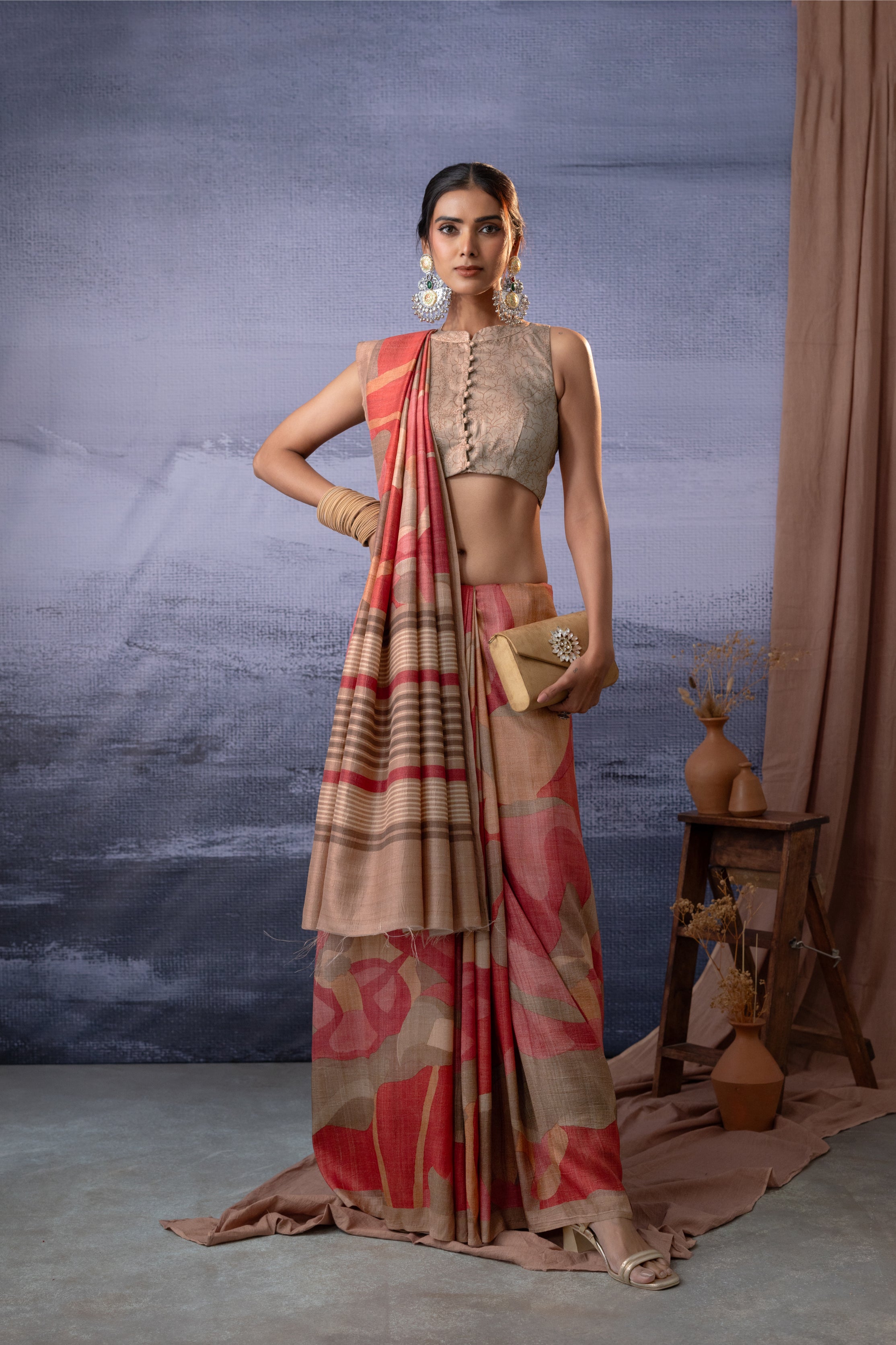 Heritage Geometric Designs Saree