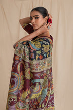 Lotus Kalamkari  Saree