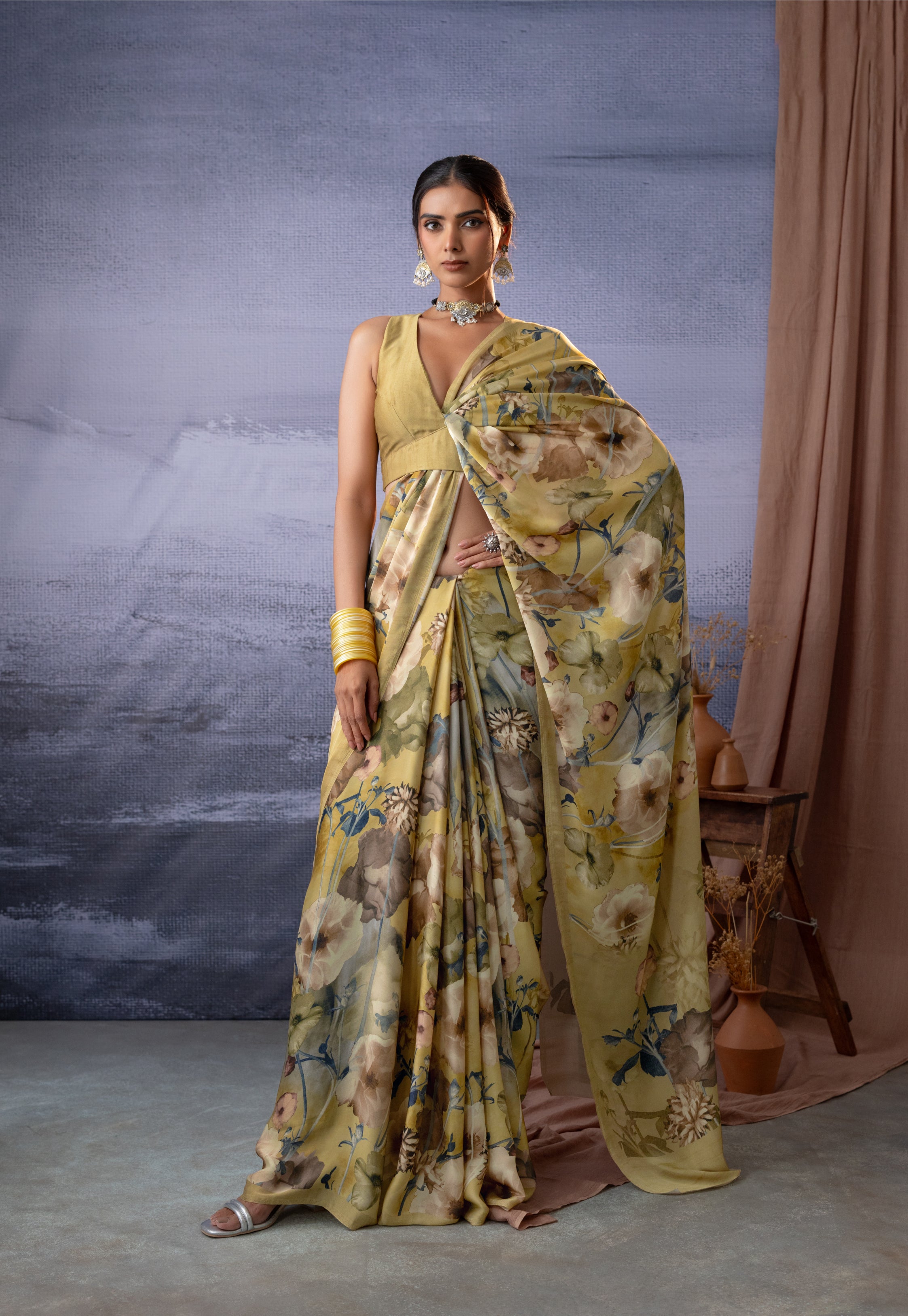 Opulent Floral Designs Saree