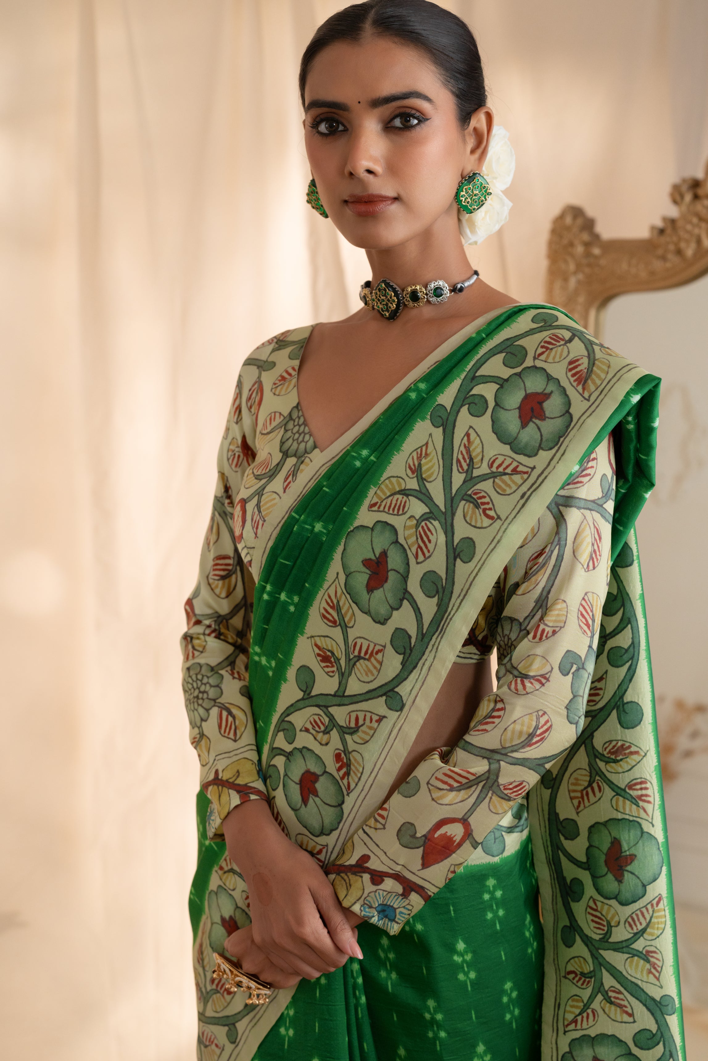 Pearl Fusion (Traditional) Saree