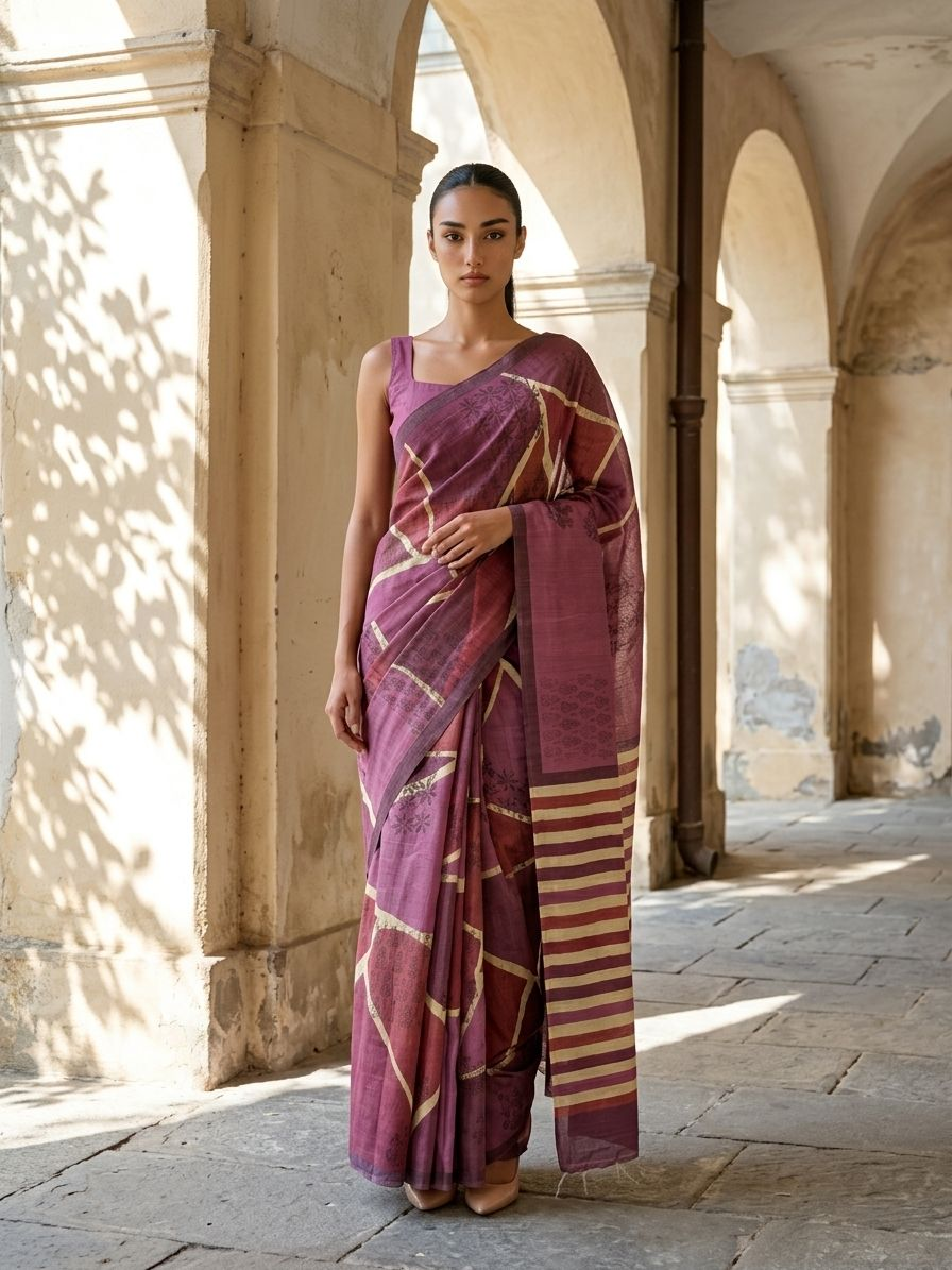 Maroon Color Ravya Saree On Banarasi ArtSilk Fabric