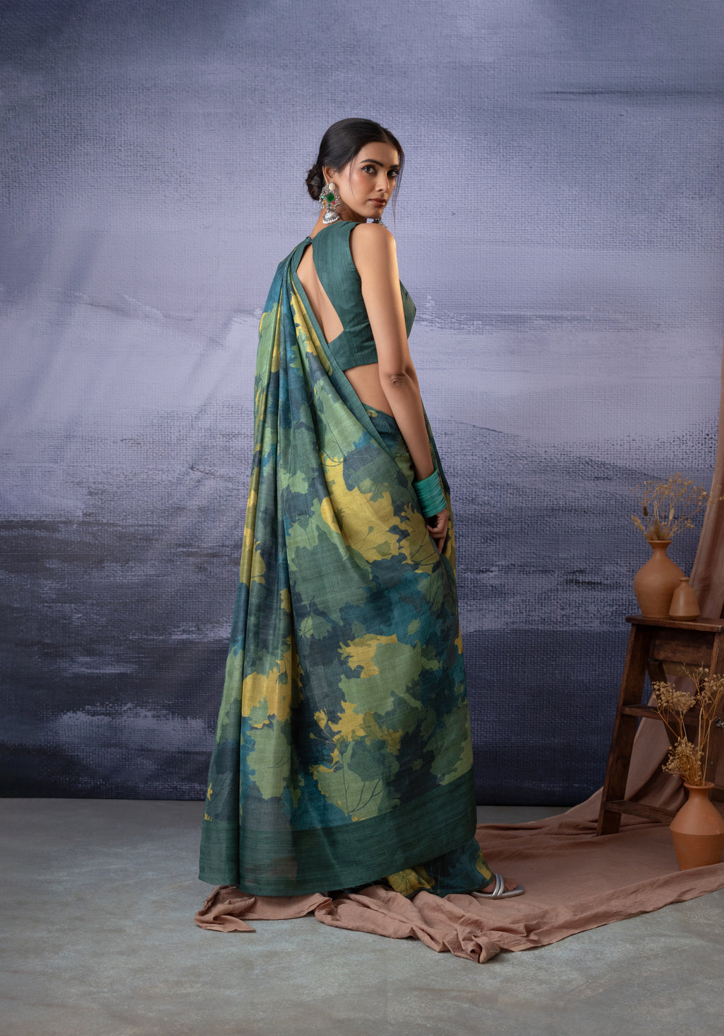 Ruby Geometric Designs Saree