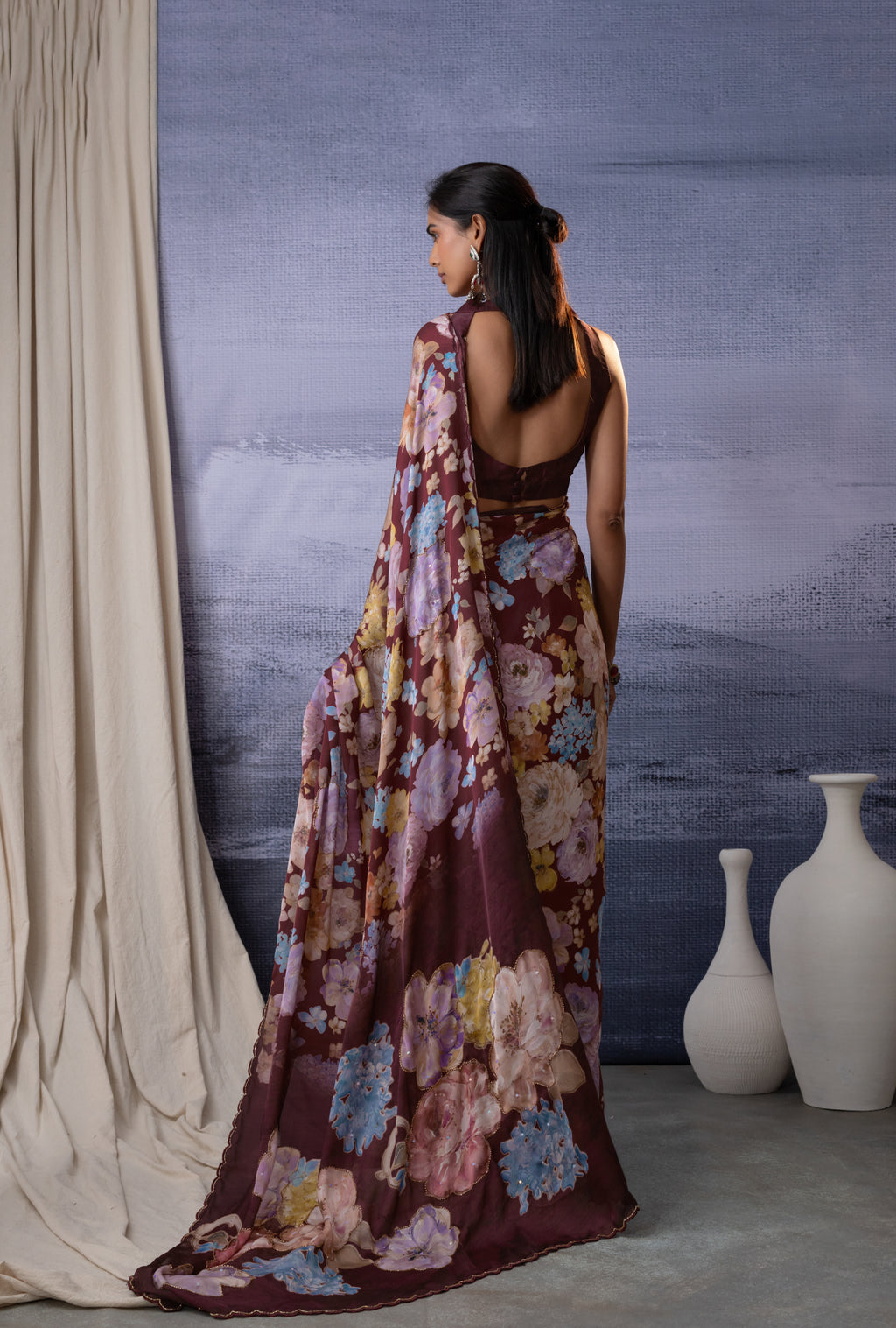 Flower Royal Floral Designs saree