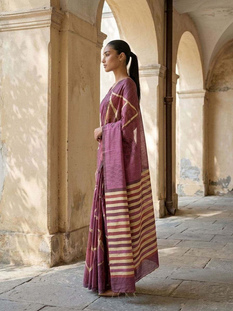 Maroon Color Ravya Saree On Banarasi ArtSilk Fabric