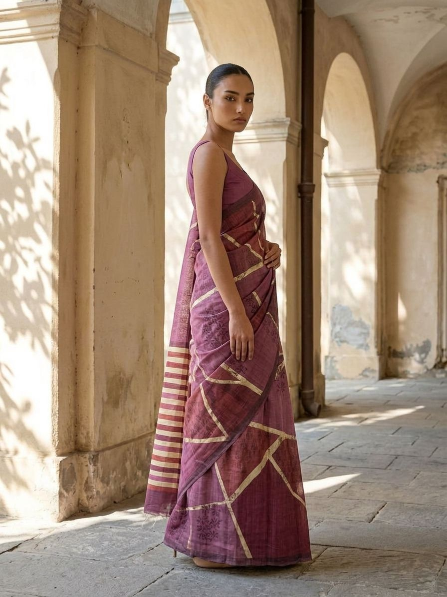 Maroon Color Ravya Saree On Banarasi ArtSilk Fabric
