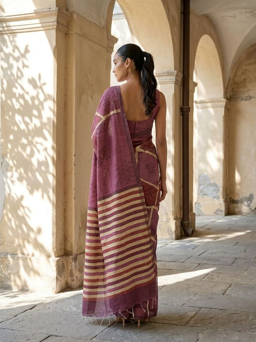 Maroon Color Ravya Saree On Banarasi ArtSilk Fabric