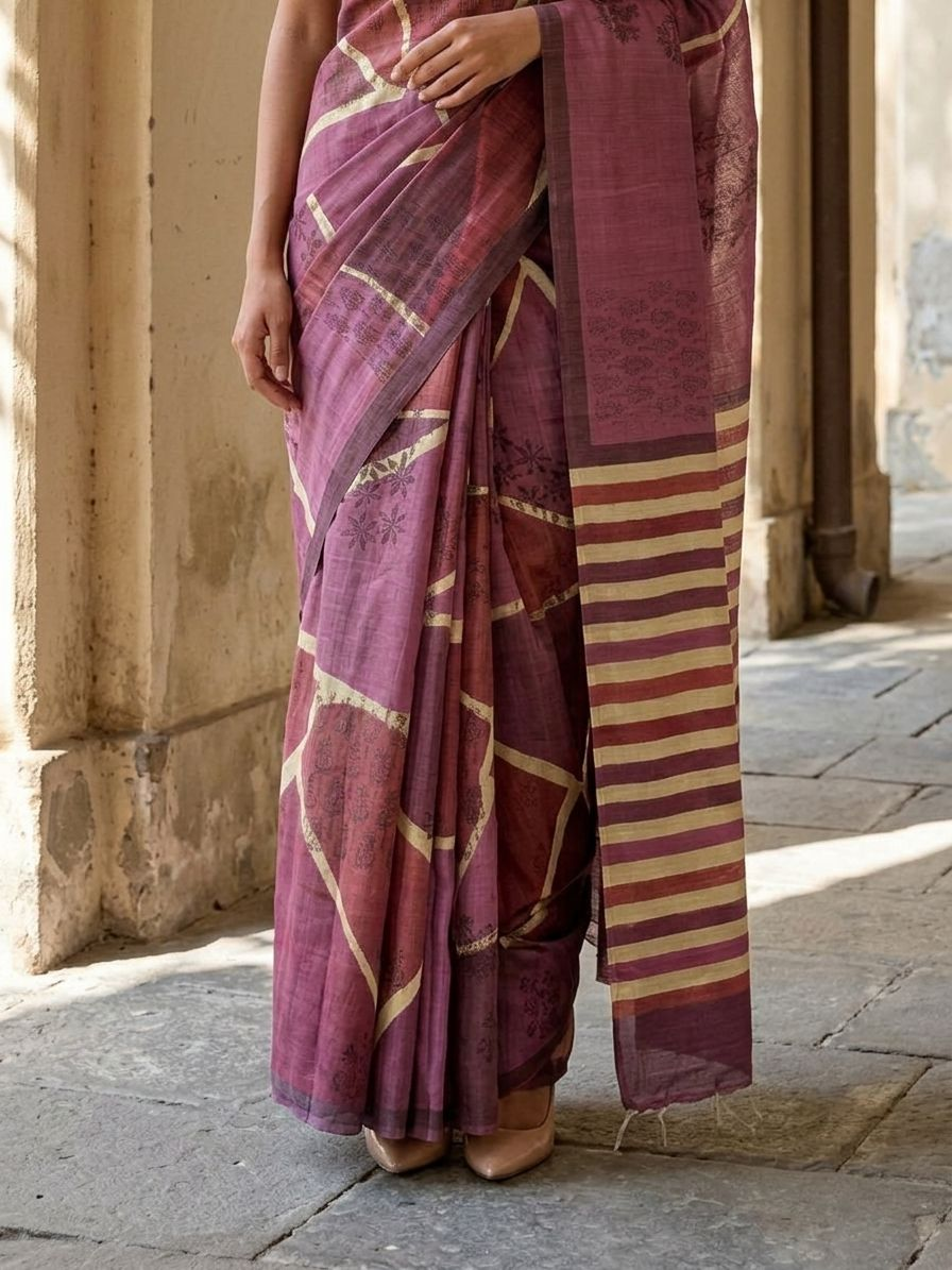 Maroon Color Ravya Saree On Banarasi ArtSilk Fabric