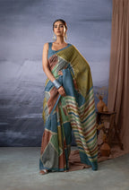 Blue color Ravya On Banarasi ArtSilk Fabric
