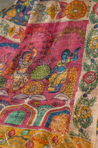 Emerald Kalamkari Saree