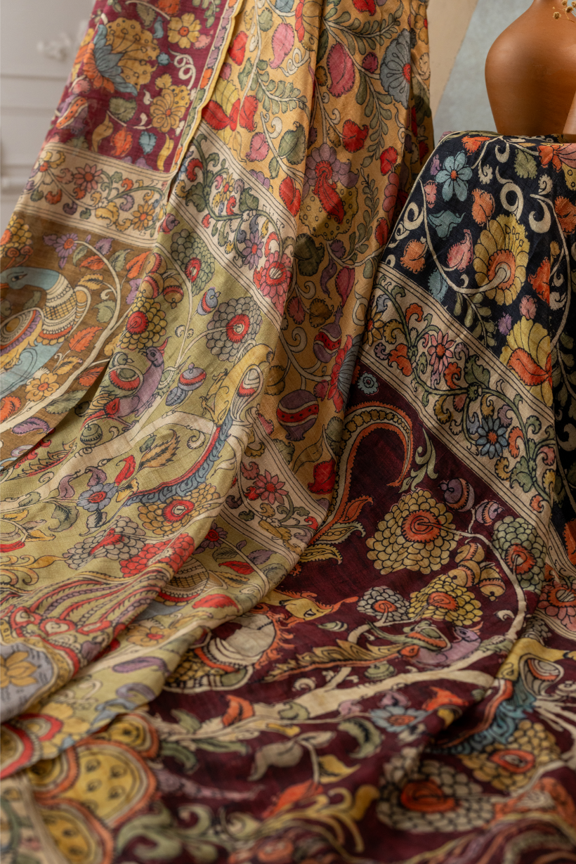 Lotus Kalamkari  Saree