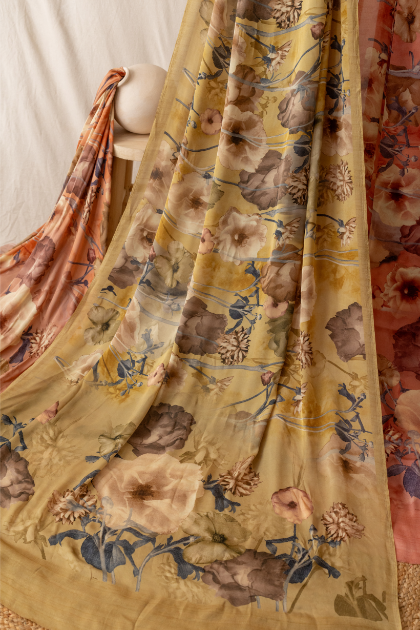 Opulent Floral Designs Saree