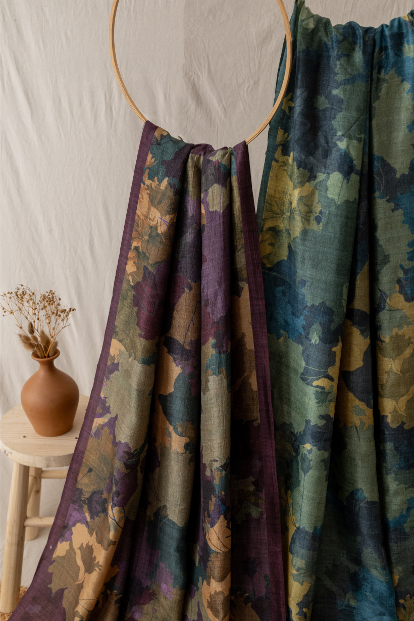 Ruby Geometric Designs Saree