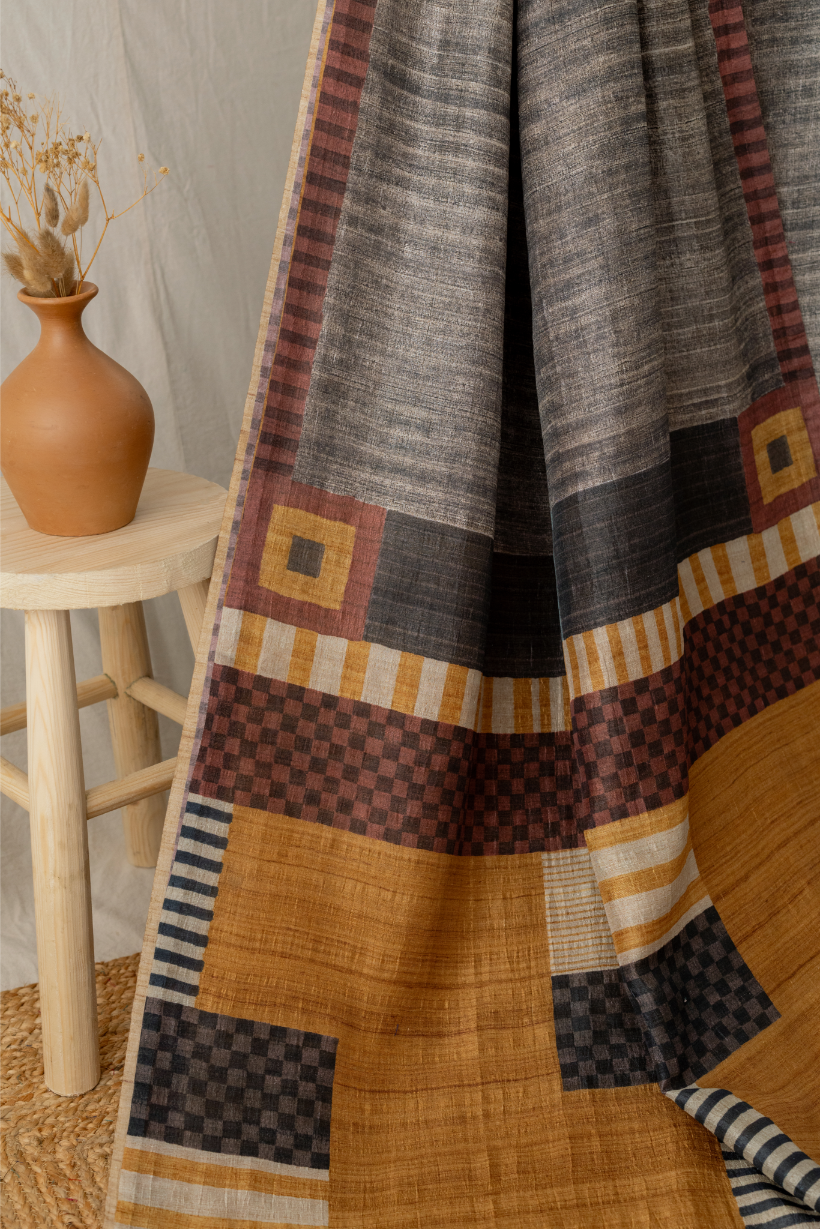 Quartz Geometric Designs Saree