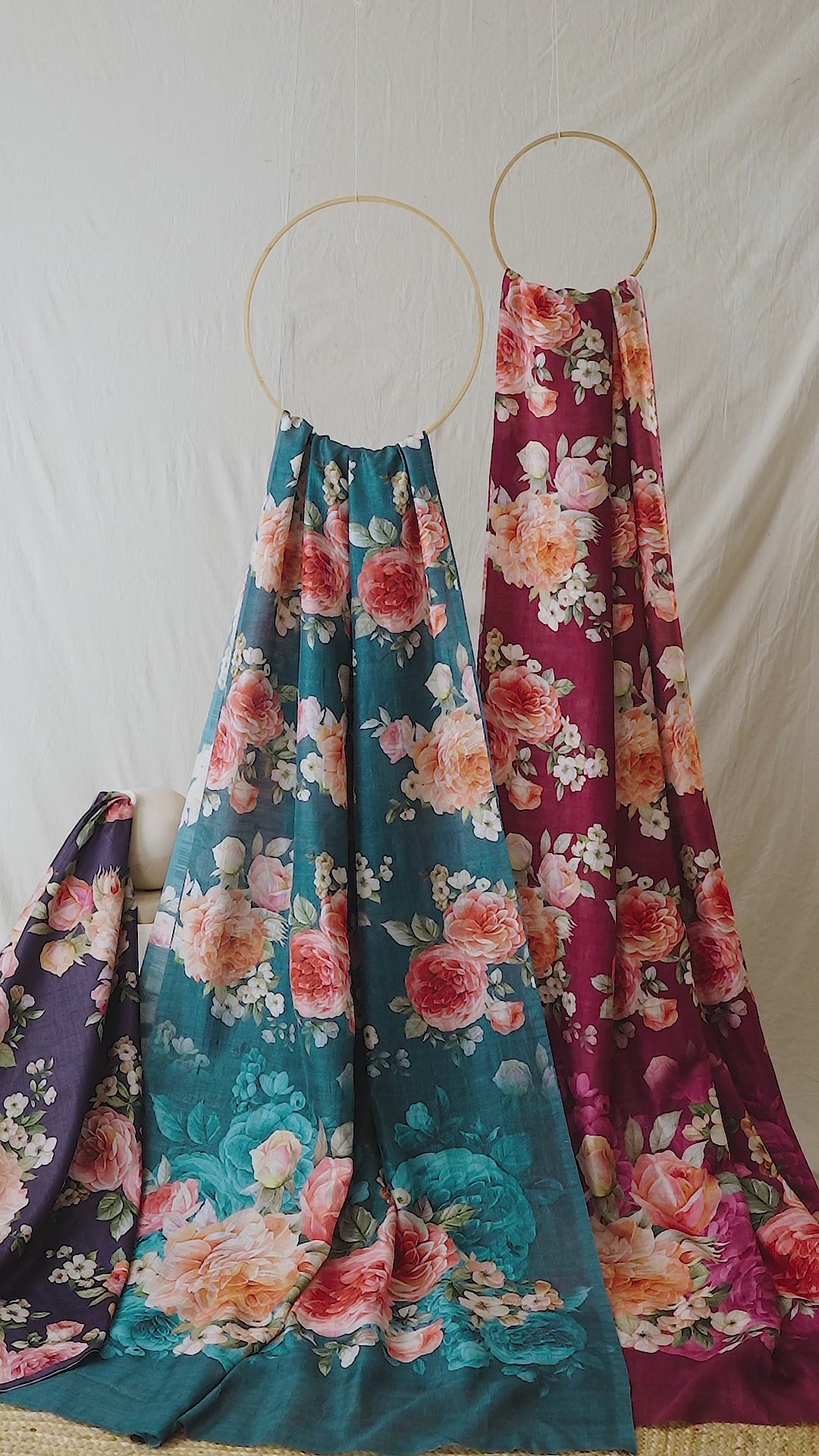 Ivory Premium Floral Designs Saree